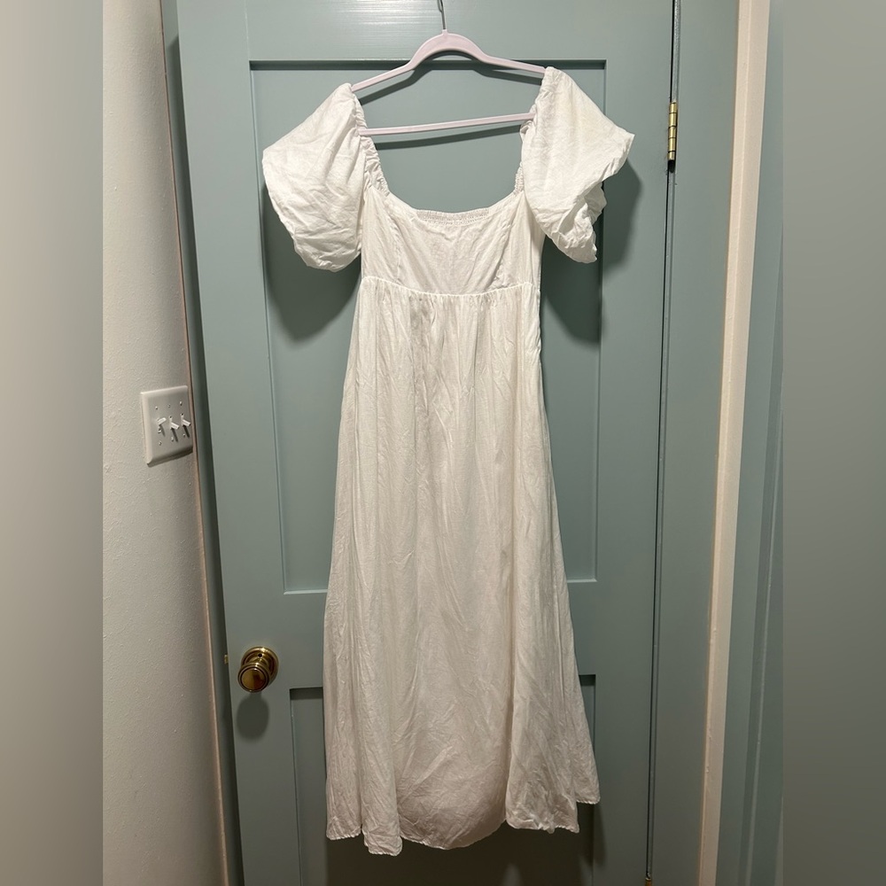 DISSH White Maxi Dress with Puff Sleeves - Picture 3 of 5